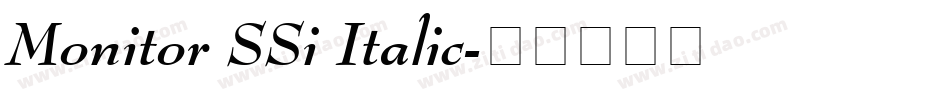 Monitor SSi Italic字体转换